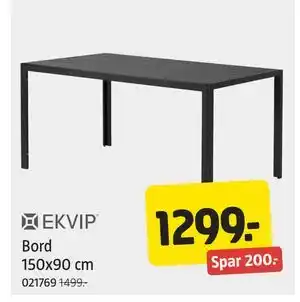 Jula Bord 150x90 cm tilbud
