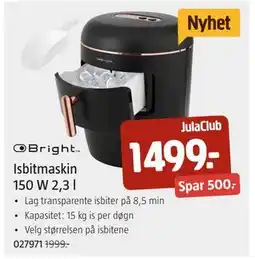 Jula Isbitmaskin 150 W 2,3 l tilbud