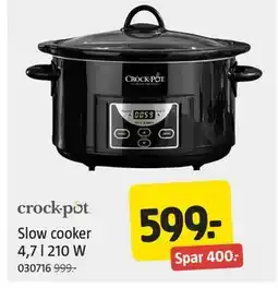 Jula Slow cooker 4,7 l 210 W tilbud