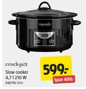 Jula Slow cooker 4,7 l 210 W tilbud