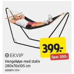 Jula Hengekøye med stativ 280x70x105 cm tilbud