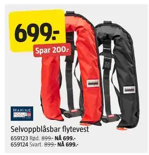 Jula Selvoppblåsbar flytevest tilbud