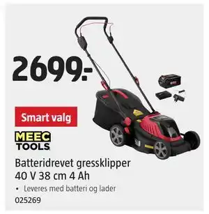 Jula Batteridrevet gressklipper 40 V 38 cm 4 Ah tilbud