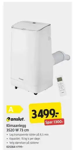 Jula Klimaanlegg 3520 W 73 cm tilbud