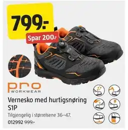 Jula Vernesko med hurtigsnøring S1P tilbud