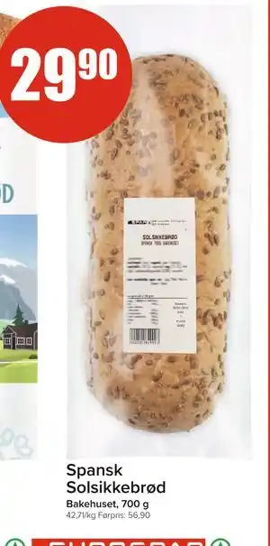 Spar Spansk Solsikkebrød tilbud