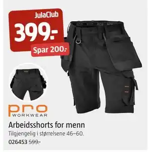 Jula Arbeidsshorts for menn tilbud