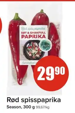 Spar Rød spisspaprika tilbud