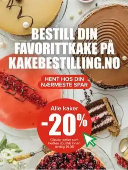 Spar Alle kaker tilbud