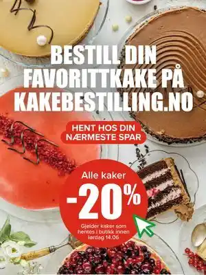 Spar Alle kaker tilbud