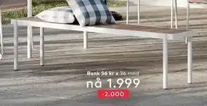 Skeidar Sittebenk tilbud