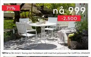 Skeidar Swing stol tilbud