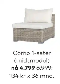 Skeidar Como 1-seter (midtmodul) tilbud