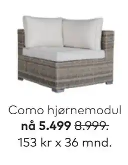 Skeidar Como hjørnemodul tilbud