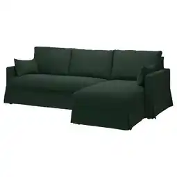 IKEA Hyltarp 3-seters sofa med sjeselong, høyre, Tallmyra mørk grønn tilbud