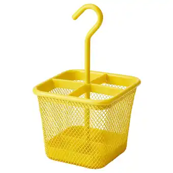 IKEA Uppdatera Bestikkholder, gul, 12x12 cm tilbud