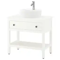 IKEA Hemnes / tÖrnviken Servantskap med skuff/servant/kran, hvit, 82x48x90 cm tilbud