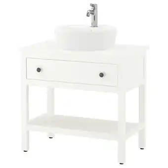 IKEA Hemnes / tÖrnviken Servantskap med skuff/servant/kran, hvit, 82x48x90 cm tilbud