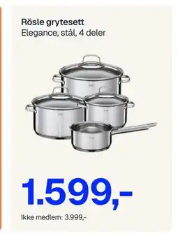 Jernia Rösle gryteset tilbud