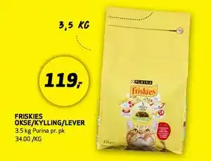 Bunnpris FRISKIES OKSE/KYLLING/LEV ER tilbud