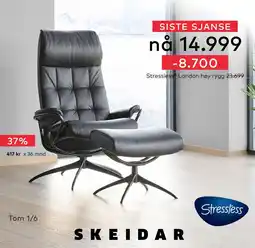 Skeidar Stressless London høy rygg tilbud