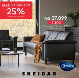 Skeidar Stressless Flora 3-seter tilbud