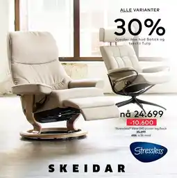 Skeidar Stressless View (M) power leg/back tilbud