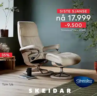 Skeidar Stressless View tilbud