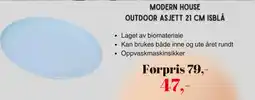 Kitch'n Modern House Outdoor asjett isblå tilbud