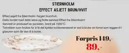 Kitch'n Stiernholm effect asjett brun/hvit tilbud