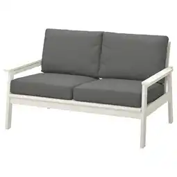 IKEA Bondholmen 2-seters sofa, utendørs, hvit/beige/frösön/duvholmen mørk grå tilbud