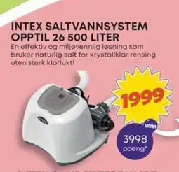 Extra Leker INTEX Saltvannsystem opptil 26 500 liter tilbud