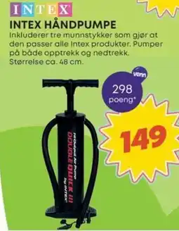 Extra Leker INTEX Håndpumpe tilbud