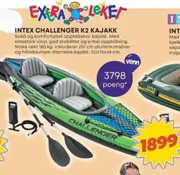 Extra Leker INTEX Challenger k2 kajakk tilbud