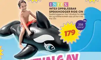 Extra Leker INTEX Oppblåsbar spekkhogger ride-on tilbud