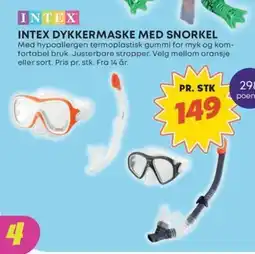 Extra Leker INTEX Dykkermaske med snorkel tilbud