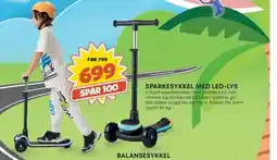 Extra Leker Sparkesykkel med led-lys tilbud
