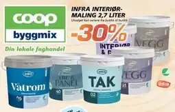 Coop Byggmix INFRA INTERIØRMALING 2,7 LITER tilbud