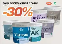 Coop Byggmix INFRA INTERIØR MALING 2,7 LITER tilbud