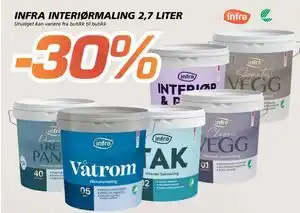 Coop Byggmix INFRA INTERIØR MALING 2,7 LITER tilbud