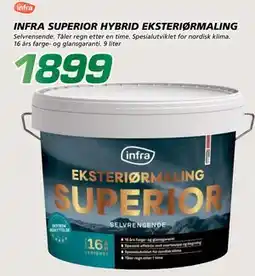 Coop Byggmix INFRA SUPERIOR HYBRID EKSTERIØR MALING tilbud