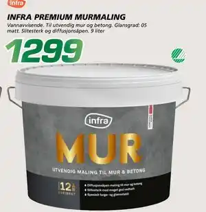 Coop Byggmix INFRA PREMIUM MURMALING tilbud