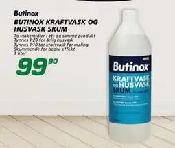 Coop Byggmix BUTINOX KRAFTVASK OG HUSVASK SKUM tilbud