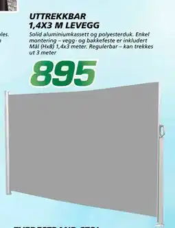 Coop Byggmix UTTREKKBAR 1,4X3 M LEVEGG tilbud