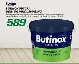 Coop Byggmix BUTINOX FUTURA DØR OG VINDUS tilbud