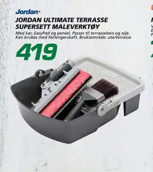 Coop Byggmix JORDAN ULTIMATE TERRASSE SUPERSETT MALEVERKTØY tilbud