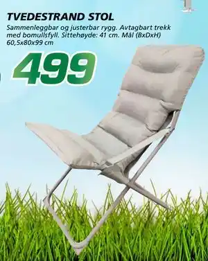 Coop Byggmix TVEDESTRAND STOL tilbud