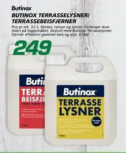 Coop Byggmix BUTINOX TERRASSELYSNER/ TERRASSEBEISFJERNER tilbud