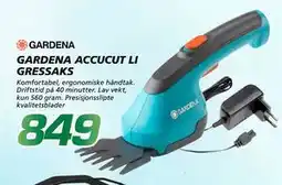 Coop Byggmix GARDENA ACCUCUT LI GRESSAKS tilbud