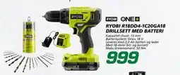 Coop Byggmix RYOBI R18DD4 1C20GA18 DRILLSETT MED BATTERI tilbud